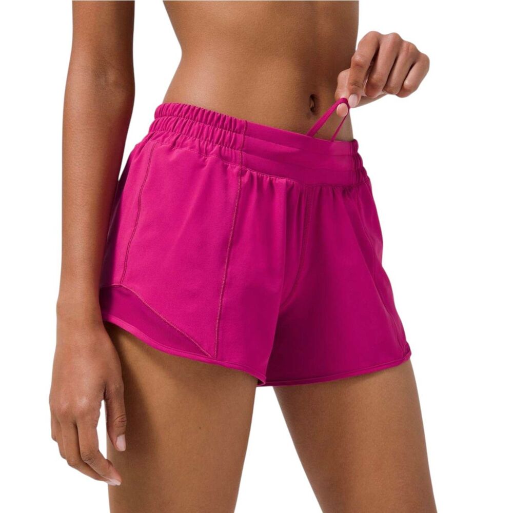 Lululemon Hotty Hot Short Low Rise 4" Ripened Raspberry